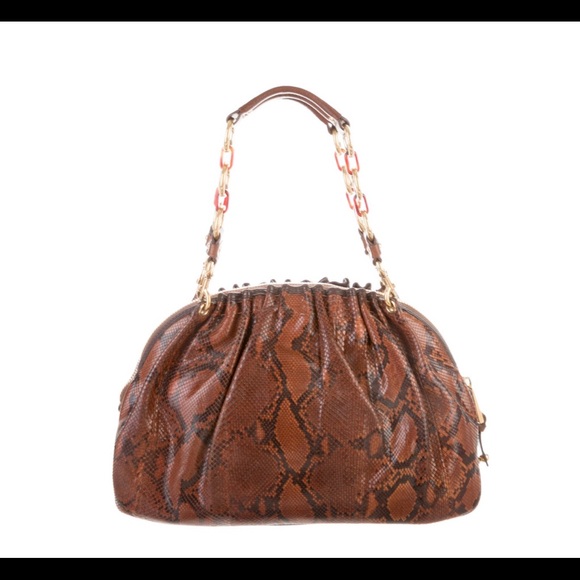 💯 authRare Authentic Marc Jacobs”Python”Capra Bag - Picture 4 of 5
